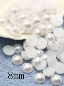 1pack Faux Pearl Design Bead DIY Jewelry Accessory - White - View 5