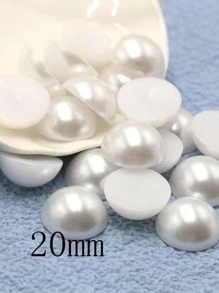 1pack Faux Pearl Design Bead DIY Jewelry Accessory - White - View 11