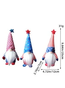 1 PC Polyester Trang Trí Thủ Công, Sáng Tạo Họa Tiết Lá Cờ Americana Đối Tượng Trang Trí Cho Gia Đình - Nhiều màu - Xem 2