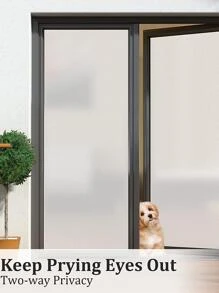 1 màng PVC trang trí, miếng dán cửa sổ màu trắng tối giản cho trang trí nhà - trắng - Xem 6