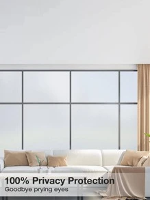 1 màng PVC trang trí, miếng dán cửa sổ màu trắng tối giản cho trang trí nhà - trắng - Xem 8