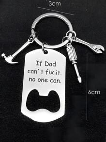 1 Nam Dụng Cụ Sửa Chữa Charm Casual Móc Khóa Cho Ngày Của Cha - Nhiều màu - Xem 4