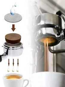 1pc Stainless Steel Round Coffee Pot Liner Powder Palette Back To School