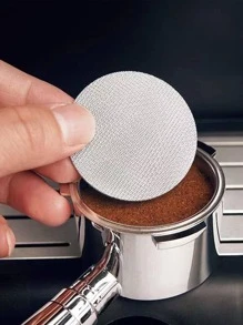 1pc Stainless Steel Round Coffee Pot Liner Powder Palette Back To School