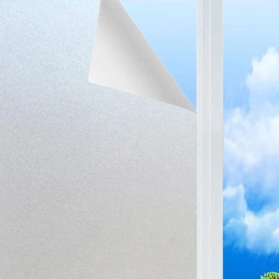 1pc PVC Decorative Film, Minimalist White Window Sticker For Home Decor