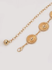1 Dây chuyền nữ trang trí hoa thời trang Dây chuyền trang trí váy - Vàng - Xem 2