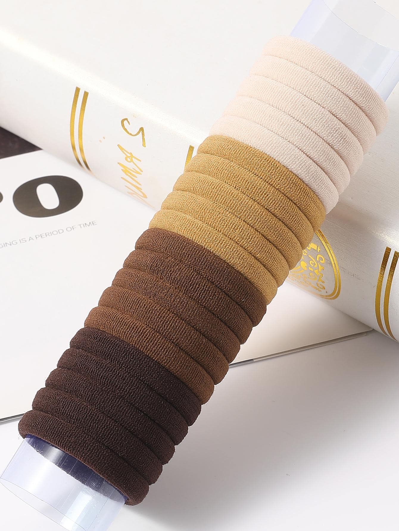 20 buc cravată solidă de păr casual pentru femei pentru decorarea părului - Multicolor - Vizualizare 1