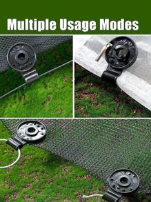 20pcs PP Sunshade Net Fixing Clip, Daily Solid Color Reusable Clip For Sun Shade Net Anti Bird Garden Netting - Black - View 4