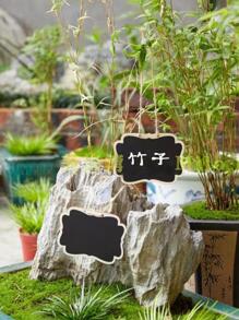 1 Bút đánh dấu cây treo bằng gỗ, Bút đánh dấu cây màu đơn giản cho sân vườn - màu đen - Xem 2