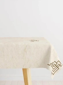 1pc Geometric Pattern Tablecloth, Modern Polyester Waterproof Decorative Fabric Table Cover For Dining Table - Multicolor - View 5