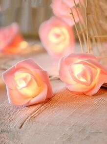 1pc Rose Shaped String Lights For The Valentines Day's Confession, Simulation Rose String Lights, 10 Lights,Home Decor ,Room Decor,Wall Decor Gifts Birthday Graduation