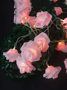1pc Rose Shaped String Lights For The Valentines Day's Confession, Simulation Rose String Lights, 10 Lights,Home Decor ,Room Decor,Wall Decor Gifts Birthday Graduation