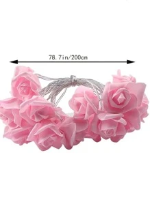 1pc Rose Shaped String Lights For The Valentines Day's Confession, Simulation Rose String Lights, 10 Lights,Home Decor ,Room Decor,Wall Decor Gifts Birthday Graduation