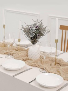 1入組滌綸桌巾餐廳波西米亞香檳色廚房桌巾 - 香檳色 - 查看 4