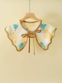 1pc Chinese Style Landscape Print Women's False Collar Shawl - Multicolor - View 2