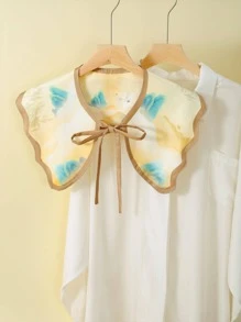 1pc Chinese Style Landscape Print Women's False Collar Shawl - Multicolor - View 1