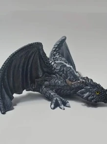 1 đồ trang trí sân vườn ABS, Tượng vườn thiết kế rồng phương Tây sáng tạo cho ngoài trời - Xám - Xem 5