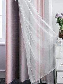 滌綸1片現代漸層星星圖案臥室和客廳單面板遮光窗簾 - 灰色 - 查看 4