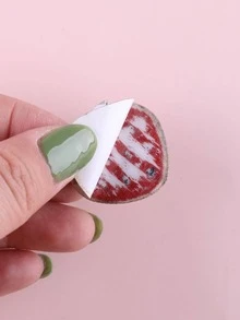 3入組/套滌綸補丁貼紙可愛草莓設計刺繡貼花縫紉 - 彩色 - 查看 5