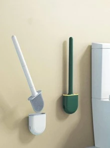 1入組廁所歐式風黑色馬桶刷和支架