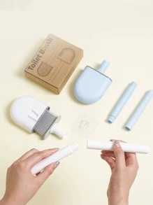 1入組廁所歐式風黑色馬桶刷和支架