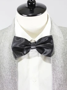 1pc Men Solid Business Bow Tie For Suit Decoration - Black - View 2