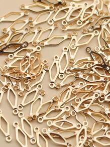 100入組鏤空幾何箭頭形吊墜適用於DIY耳環、手鍊、項鍊製作 - 金黃色 - 查看 4
