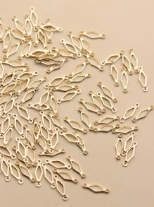 100入組鏤空幾何箭頭形吊墜適用於DIY耳環、手鍊、項鍊製作 - 金黃色 - 查看 2