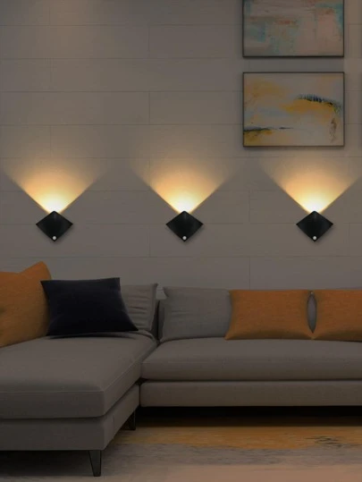 1 件/3 件全新 Stingray 装饰壁灯，运动传感器家居装饰夜灯，适用于卧室、门廊、阳台、走廊、快速传感器照明，适用于床边、浴室、厨房、展示柜