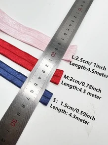 1 cuộn 15/20/25mm Elastane Vải Tự Làm, Vải Trang Trí Màu Đỏ Hiện Đại Để May Vá - Đỏ - Xem 2