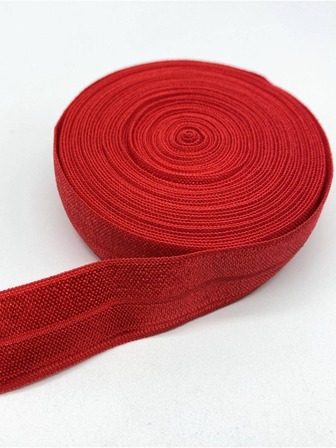 15mm、20mm、25mm摺疊式彈性銀帶,用於縫製花邊、腰帶、服裝配件的尼龍橡膠帶