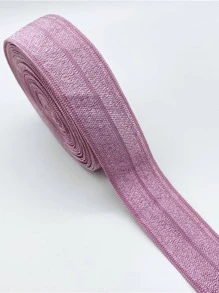 1卷彈性纖維DIY織帶用於縫紉現代灰粉色裝飾織帶 - 藕粉色 - 查看 4