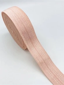 1 cuộn vải Elastane DIY, vải trang trí màu hồng đơn giản để may vá - Màu be - Xem 4