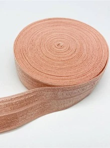 1 cuộn vải Elastane DIY, vải trang trí màu hồng đơn giản để may vá - Màu be - Xem 1