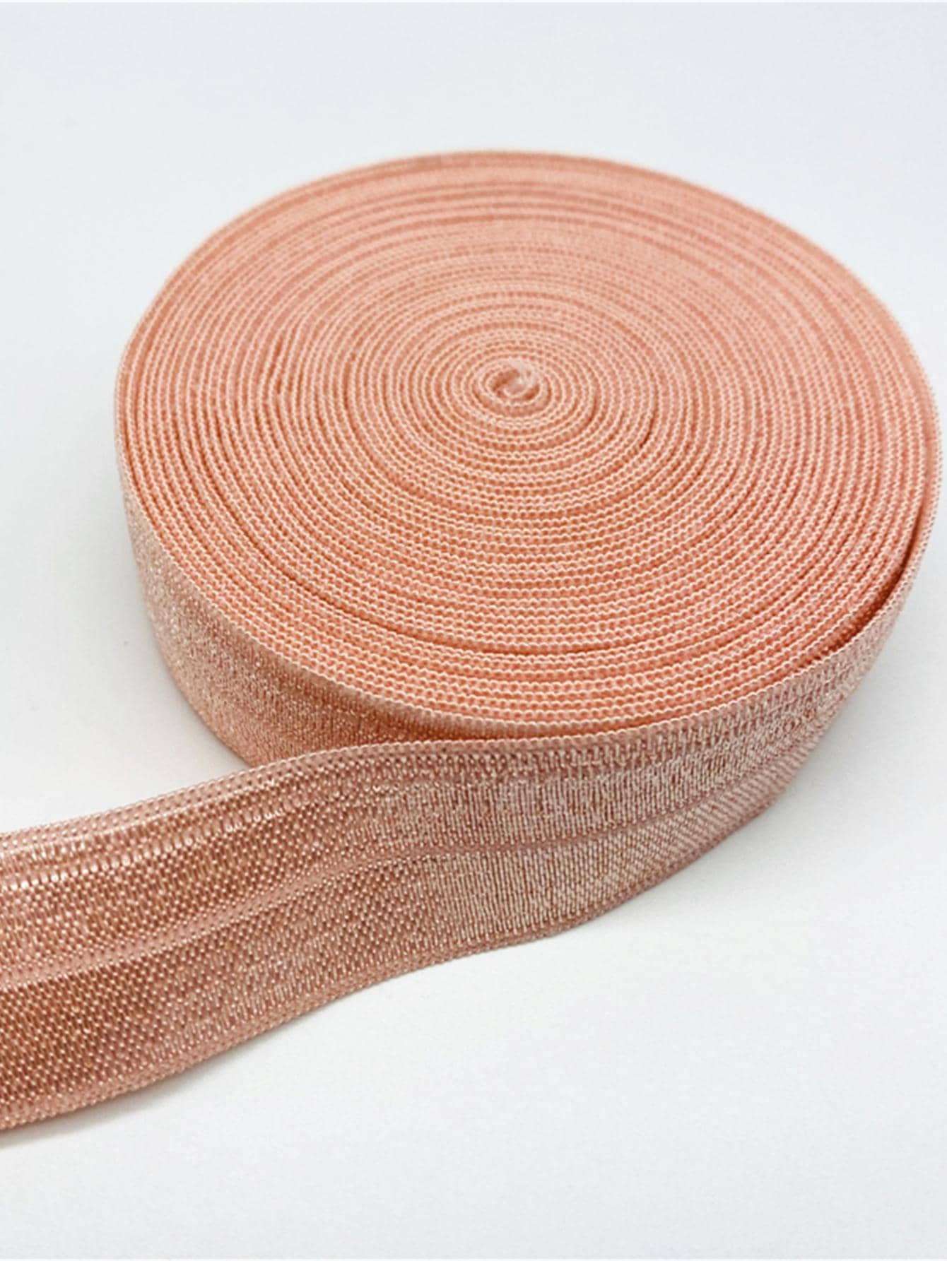 1 cuộn vải Elastane DIY, vải trang trí màu hồng đơn giản để may vá - Màu be - Xem 1