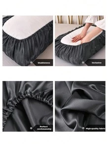 1pair Champagne Pillowcase Without Filler, Minimalist Satin Pillow Cover For Bed