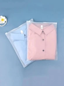 10 túi nhựa PE trong suốt có thể đóng lại để đóng gói quần áo và trang phục - trắng - Xem 4