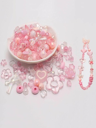 1入組隨機時尚花和星星DIY珠子適合女士DIY首飾製作