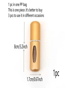 1pc 5ml Perfume Refillable Bottle With Miniature Spray, Round Bottom, Portable & Self-Suction Pump For Traveling - Red - View 4