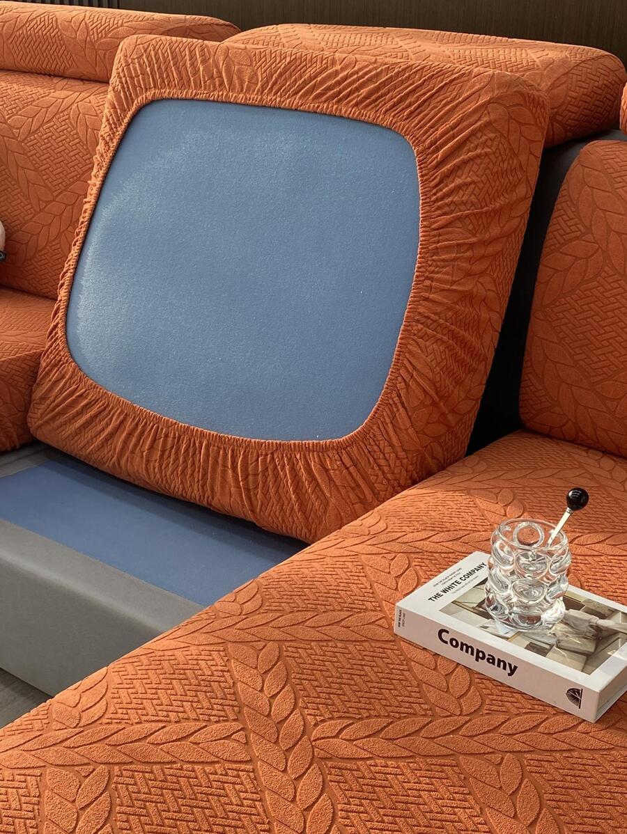 Chiếc Lá Dạ Nỉ Sofa Ghế Đệm Hiện Đại Polyester Co Giãn Ghế Sofa Đệm Cho Gia Đình - trái cam - Xem 1