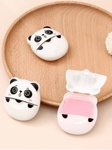 1pc Cartoon Panda Design Disposable Soap Flakes - Black and White - View 2