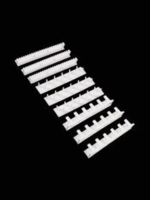 9 cái Giá treo đồ trang sức treo tường màu trơn - trắng - Xem 4