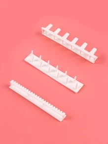 9 cái Giá treo đồ trang sức treo tường màu trơn - trắng - Xem 3