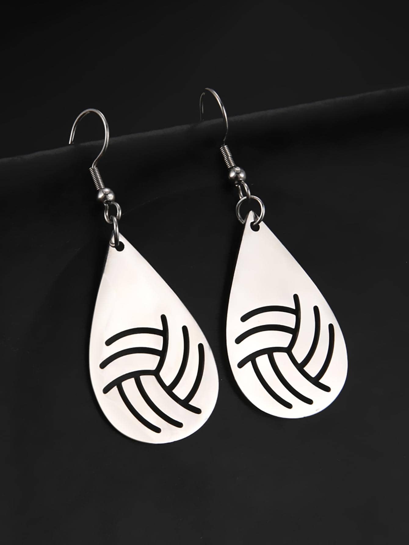 Bông tai lủng lẳng - Bạc - Xem 1