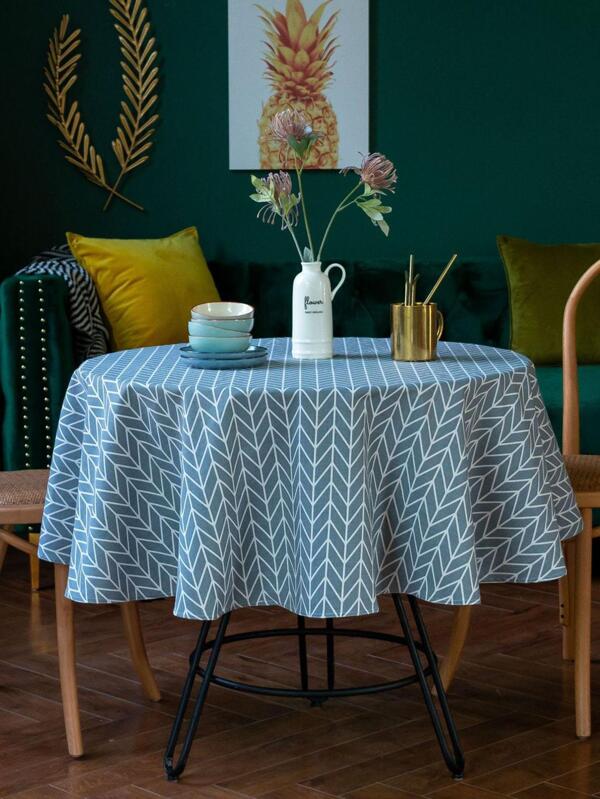 1pc Geometric Print Tablecloth