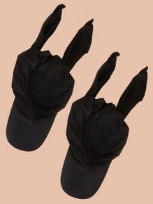 Solid Head Wrap - Black - View 4