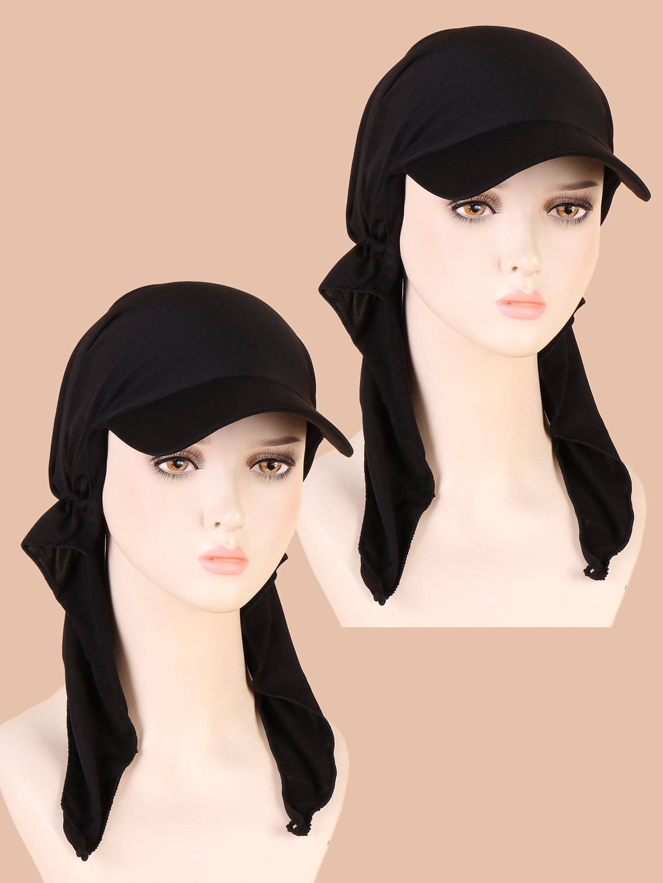 Solid Head Wrap - Black - View 1