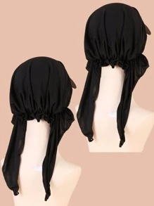 Solid Head Wrap - Black - View 3