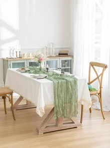 1 Đồng Màu Bàn Á Hậu, Hiện Đại Polyester Hình Chữ Nhật Bàn Á Hậu Cho Bàn Ăn - màu xanh lá - Xem 6