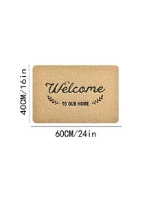 1 Khẩu Hiệu & Họa Tiết Lá Chống Trơn Trượt Thảm Cửa, Polyester Hiện Đại Thảm Cửa Cho Phòng Khách Và Phòng Ngủ, Tất Cả Các Mùa - Nhiều màu - Xem 6